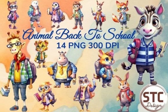 Animal Back to School Sublimation Bundle