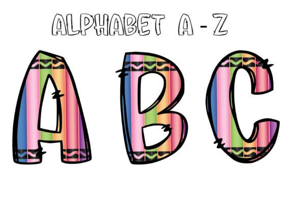 Back to School Alphabet Doodle PNG 1