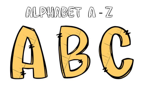 Back to School Alphabet Doodle PNG 3