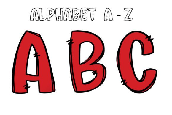 Back to School Alphabet Doodle PNG 4