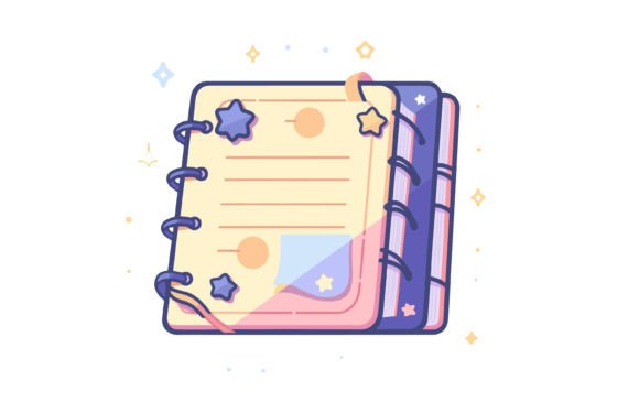 Back to School Notebook Illustration