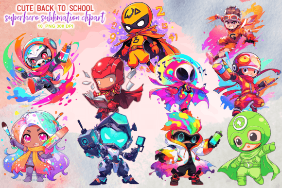 Cute Back to School Superheroes Clipart: Empowering Creative Entrepreneurs in the Education-Adjacent Marketplace