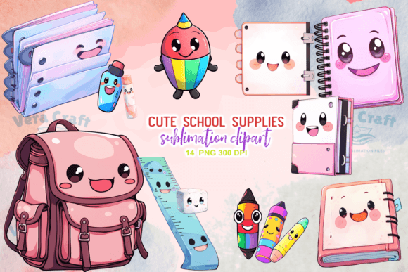 Cute Back to School Supplies Clipart: Your All-in-One Design Toolkit for Seasonal Creativity
