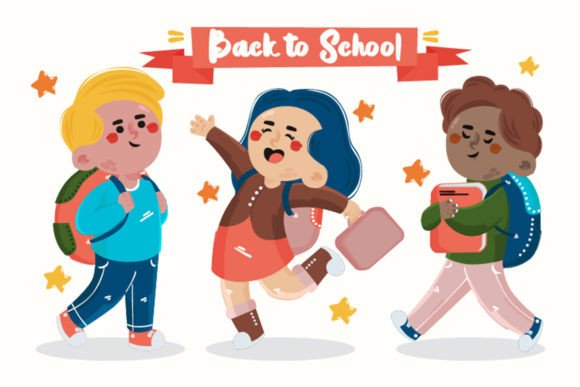 Hand Drawn Children Back to School